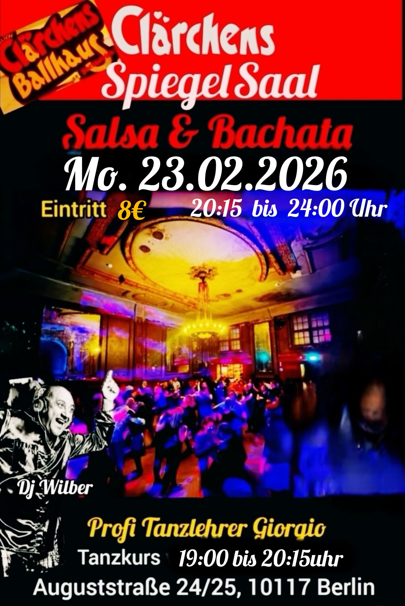 Salsa & Bachata im Clärchens – mit DJ Wilber & Giorgio